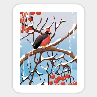 Winter Bird Sticker